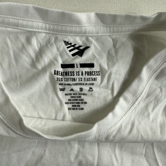 Jay-Z Roc Nation Paper‎ Planes White Short Sleeve Essential T-Shirt Men Large - Picture 5 of 11